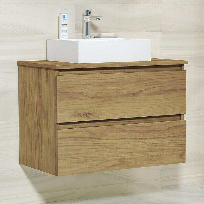 Artysan Mueble de lavabo Fons (L x An x Al: 44,6 x 80 x 64 cm, Roble Guadarrama) | BAUHAUS