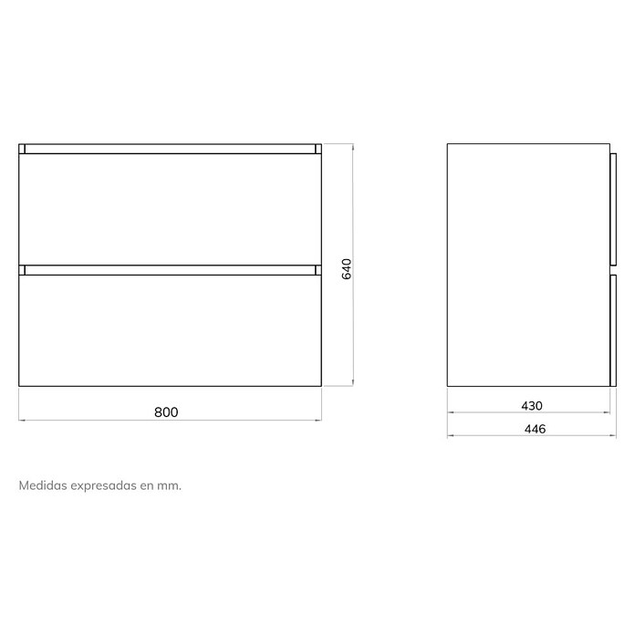 Artysan Mueble de lavabo Fons (L x An x Al: 44,6 x 80 x 64 cm, Roble Guadarrama) | BAUHAUS