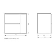 Artysan Mueble de lavabo Farbe (L x An x Al: 44,6 x 70 x 64 cm, Roble guadarrama) | BAUHAUS
