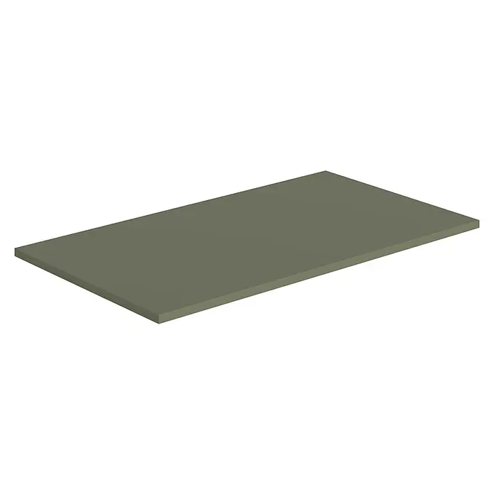 Artysan Encimera para lavabo Toja - 45,7 x 81 x 1,6 cm, Musgo - Vista de una losa de hormigón rectangular moderna, ideal para proyectos de diseño minimalista interiores y exteriores.