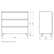 Artysan Mueble de lavabo Colours (L x An x Al: 44,6 x 90 x 83,3 cm, Roble Guadarrama) | BAUHAUS
