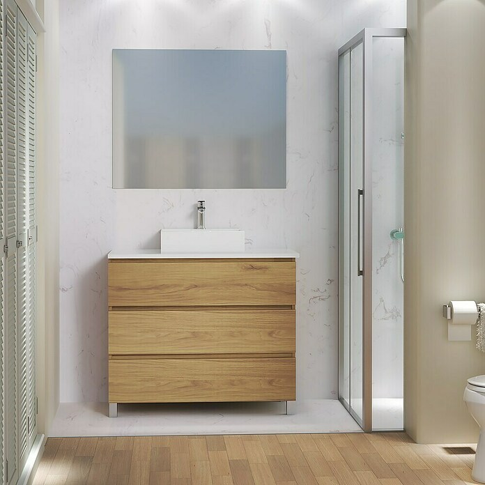 Artysan Mueble de lavabo Colours (L x An x Al: 44,6 x 100 x 83,3 cm, Roble Guadarrama) | BAUHAUS