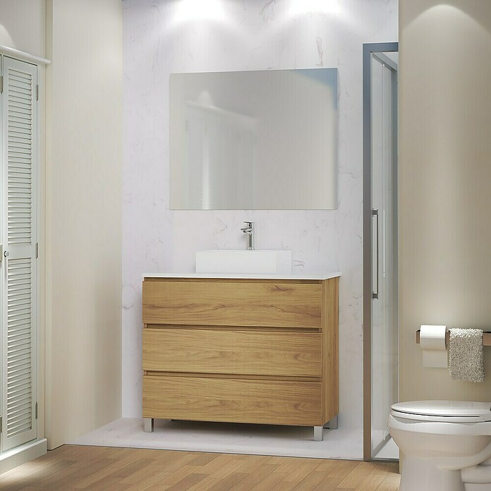 Artysan Mueble de lavabo Colours (L x An x Al: 44,6 x 100 x 83,3 cm, Roble Guadarrama) | BAUHAUS