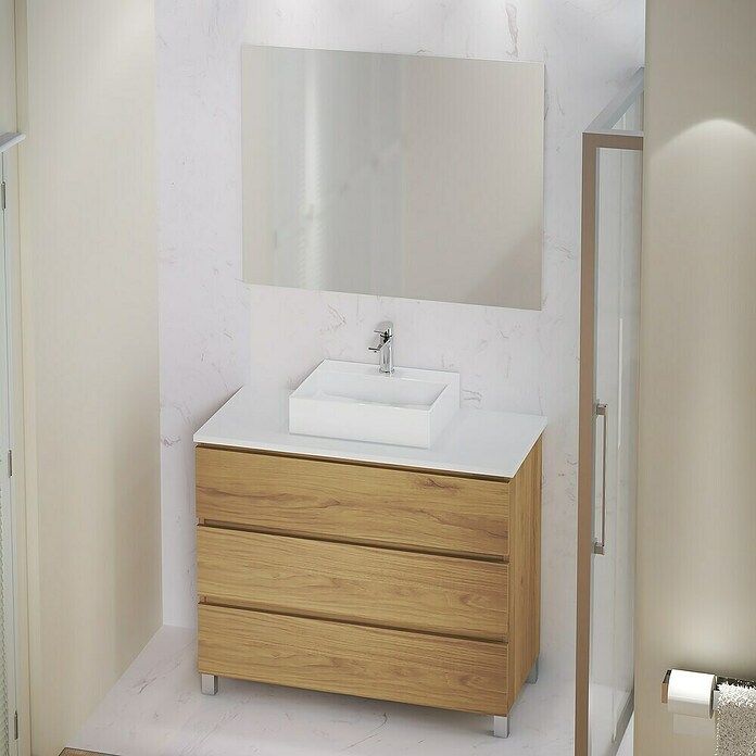 Artysan Mueble de lavabo Colours (L x An x Al: 44,6 x 100 x 83,3 cm, Roble Guadarrama) | BAUHAUS