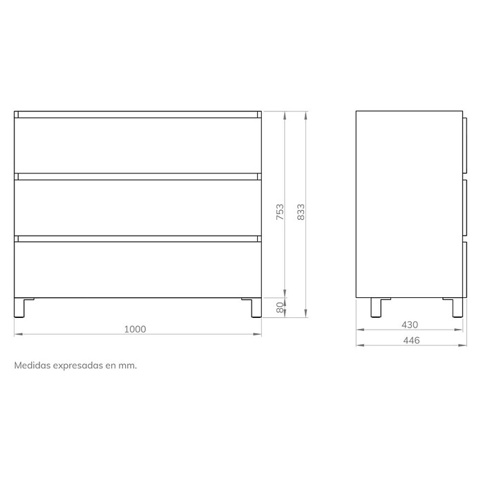 Artysan Mueble de lavabo Colours (L x An x Al: 44,6 x 100 x 83,3 cm, Roble Guadarrama) | BAUHAUS