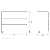 Artysan Mueble de lavabo Colours (L x An x Al: 44,6 x 100 x 83,3 cm, Roble Guadarrama) | BAUHAUS