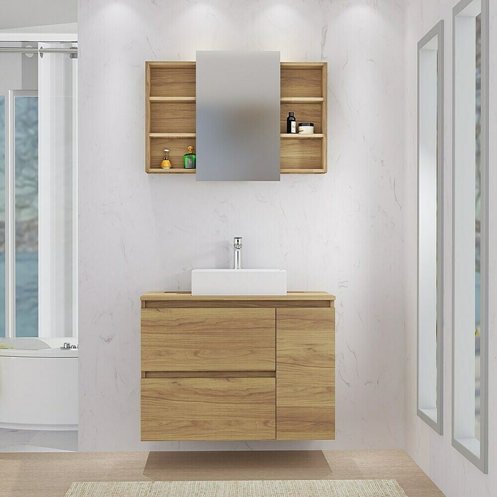 Artysan Mueble de lavabo Farbe (L x An x Al: 44,6 x 90 x 64 cm, Nebraska) | BAUHAUS