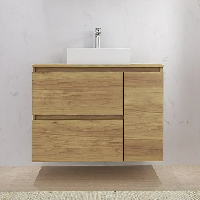 Artysan Mueble bajo de lavabo Farbe - L x An x Al: 44,6 x 90 x 64 cm, Nebraska - Elegante lavabo de baño con mueble de madera, que ofrece espacio de almacenamiento. El estilo moderno encaja perfectamente con cualquier decoración de baño.