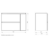Artysan Mueble de lavabo Farbe (L x An x Al: 44,6 x 90 x 64 cm, Nebraska) | BAUHAUS