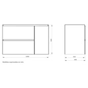 Artysan Mueble de lavabo Farbe (L x An x Al: 44,6 x 100 x 64 cm, Nebraska) | BAUHAUS