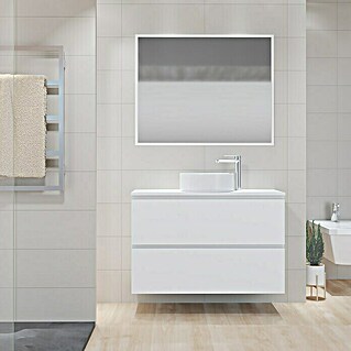 Mueble de lavabo Cíes (L x An x Al: 38,6 x 100 x 64 cm, Blanco, Mate)