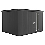Biohort Neo Gerätehaus 3D (Außenbreite inkl. Dachüberstand: 348 cm, Außentiefe inkl. Dachüberstand: 292 cm, Stahl, Dunkelgrau-Metallic, Einzeltür) | BAUHAUS