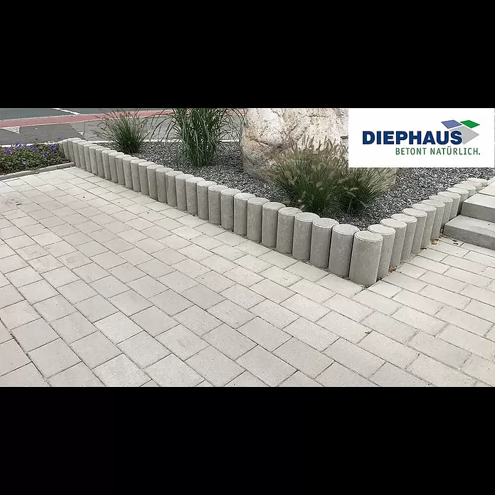 Diephaus Rundpalisade - 20 x 120 cm, Grau, Beton - Verbundpalisade I Palisaden I DIEPHAUS