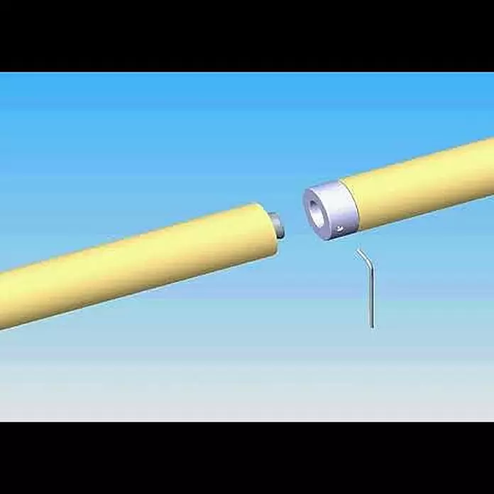 Dolle Wandanschluss PS 8 - Grau Metallic, Passend für: Dolle Holzhandläufe - Montagevideo DOLLE Prova Wandanschluss/Handlaufverbinder PS 8