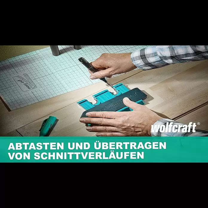 Wolfcraft Konturenlehre - Breite: 130 mm - Produktvideo