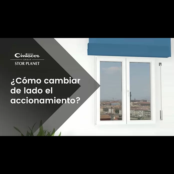 Estor plegable City - An x Al: 75 x 175 cm, Blanco - ¿Cómo cambiar de lado el accionamiento de un estor textil? - Stor Planet