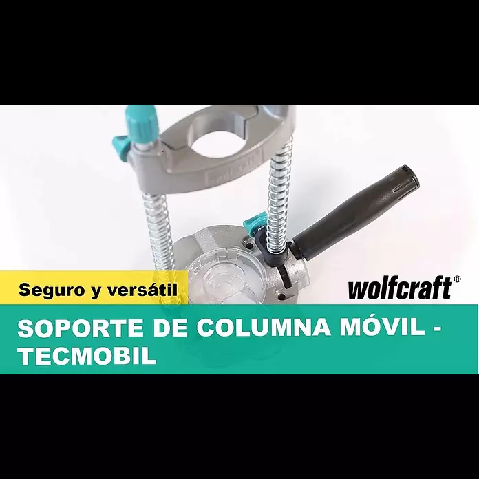 Wolfcraft Soporte de taladro Tec-Mobil - L x An x Al: 265 x 295 x 150 mm - Tecmobil | Soporte de columna móvil | wolfcraft
