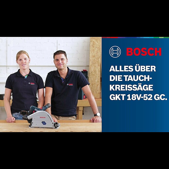 Bosch Professional Biturbo Akku-Tauchsäge GKT 18V-52 GC18 V, Ohne Akku, Durchmesser Sägeblatt: 140 mm, Leerlaufdrehzahl: 2.800 U/min - 5.500 U/min Product