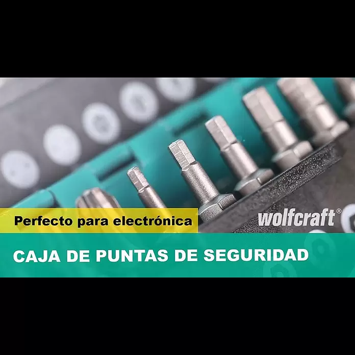 Wolfcraft Set de puntas - 31 pzs. - Caja de puntas de seguridad | 31 piezas | wolfcraft