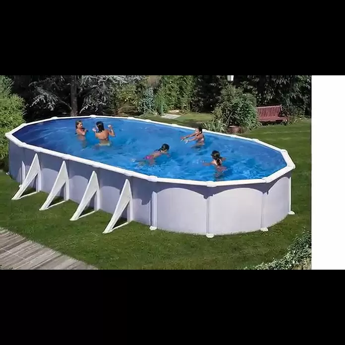 Gre Piscina de acero desmontable Atlantis - L x An x Al: 500 x 300 x 132 cm, Blanco, 16.210 l - Piscina ovalada ATLANTIS Gre / Oval pool ATLANTIS Gre