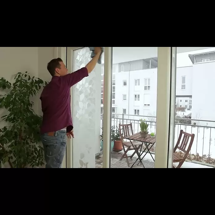 D-c-fix Static Premium Glasfolie Meterware Sofelto - Breite: 45 cm, Transluzent, Statisch haftend - Apply d-c-fix® static PREMIUM window film
