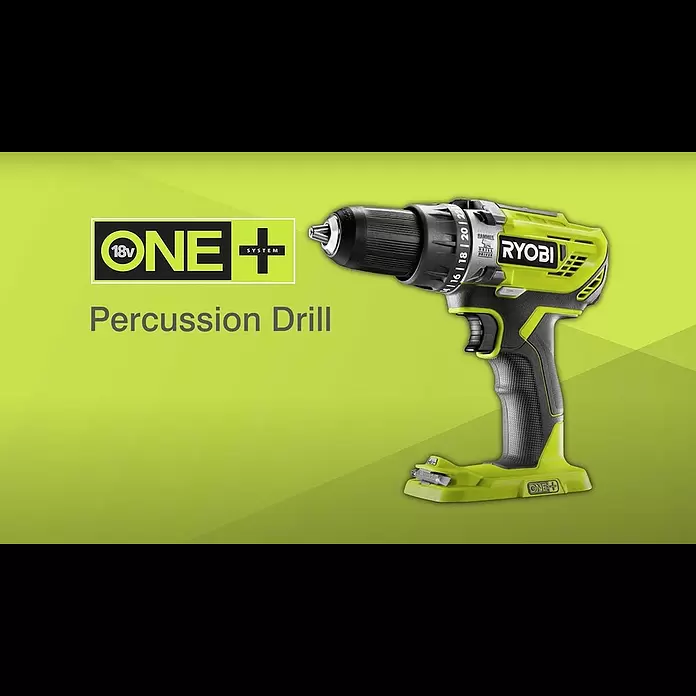 Ryobi ONE+ Taladro atornillador percutor de batería R18PD-0 - 18 V, Sin batería, 50 Nm - Ryobi ONE+ Percussion Drill Introduction [R18PD3]