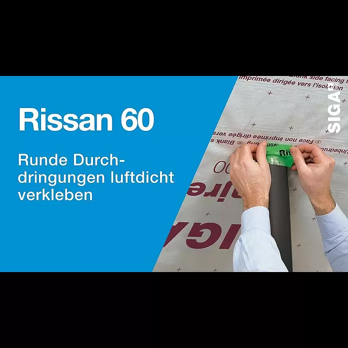 Siga Klebeband Rissan 60 - 15 m x 60 mm, Armierte Spezialfolie aus PE - SIGA Rissan 60