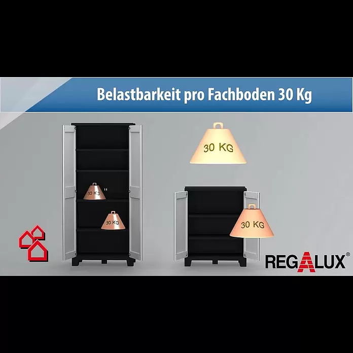 Regalux Space Line Kunststoff-Mehrzweckschrank Multispace - L x B x H: 44 x 80 x 182 cm - Regalux Spaceline Schrank | BAUHAUS