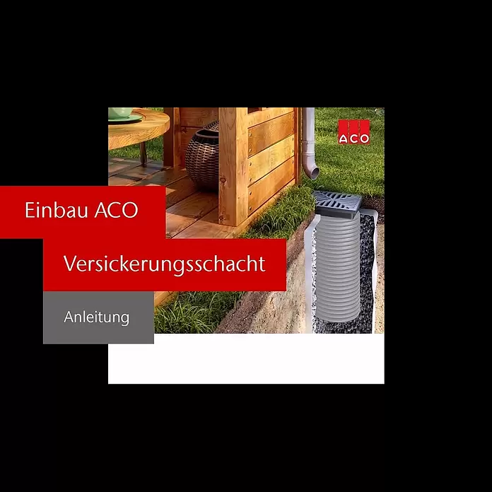 ACO Versickerungsschacht - 25,5 x 25,5 x 57,5 cm, Kunststoff - ACO Versickerungsschacht - so wird er eingebaut!