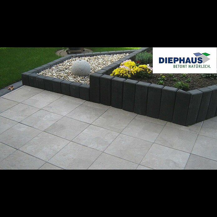 Diephaus Rechteckpalisade16,5 x 12 x 40 cm, Anthrazit, Beton Product