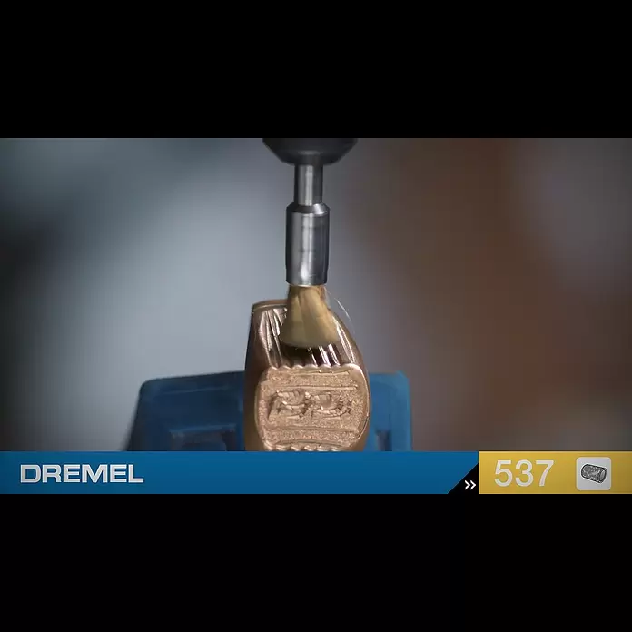 Dremel Messingbürste 537 - Kopfform: Pinselkopf, Arbeitsdurchmesser: 3,2 mm, 3 Stk. - Dremel- Brass brush 3,2 mm (537)