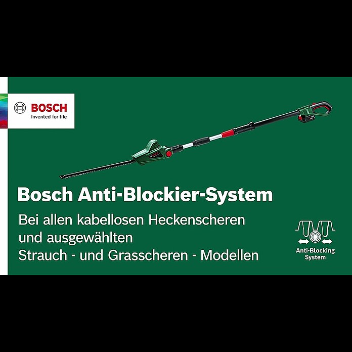 Bosch 18 V Power for All Akku-Heckenschere UniversalHedgePole 1818 V, Li-Ionen, 2,5 Ah, 1 Akku Product