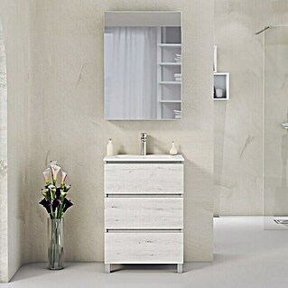 Mueble de lavabo Ons (L x An x Al: 38,6 x 60 x 83,3 cm, Silver, Mate)