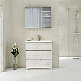 Mueble de lavabo Ons (L x An x Al: 38,6 x 70 x 83,3 cm, Silver, Mate)