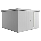 Biohort Neo Gerätehaus 4D (Außenbreite inkl. Dachüberstand: 348 cm, Außentiefe inkl. Dachüberstand: 348 cm, Stahl, Silber-Metallic, Einzeltür) | BAUHAUS