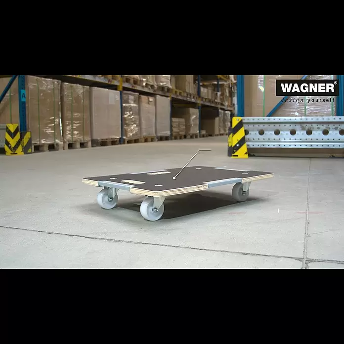 Wagner System Transportroller Barrera MM 1379 - L x B x H: 80 x 60 x 13,5 cm, Traglast: 400 kg, Holz - Wagner System GmbH - MM 1381
