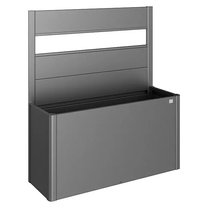 Biohort DaVinci Sichtschutzelement - Passend für: Biohort DaVinci Pflanzkasten Gr. 150, Dunkelgrau Metallic - Dunkelgrauer Metall-Pflanzkübel mit integriertem Sichtschutz.