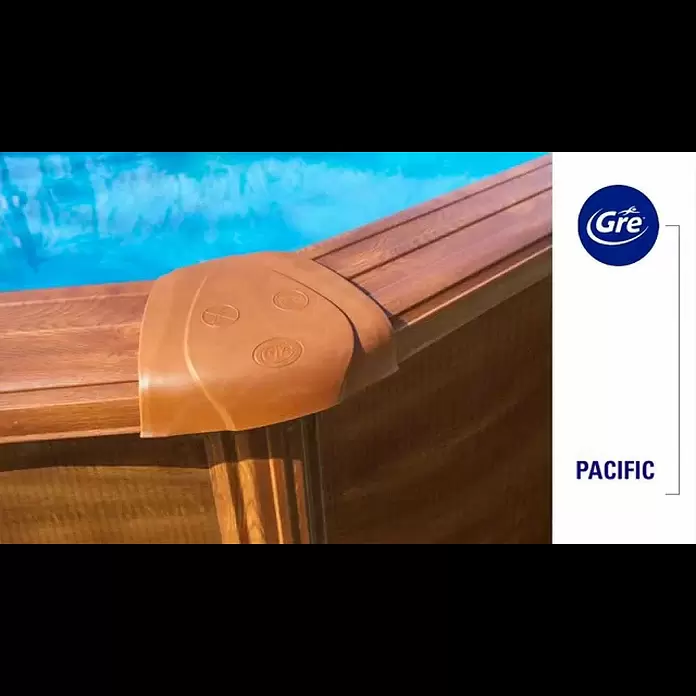 Gre Piscina de acero desmontable Pacific - Ø x Al: 460 x 120 cm, Marrón claro, 17.450 l - Pacific2