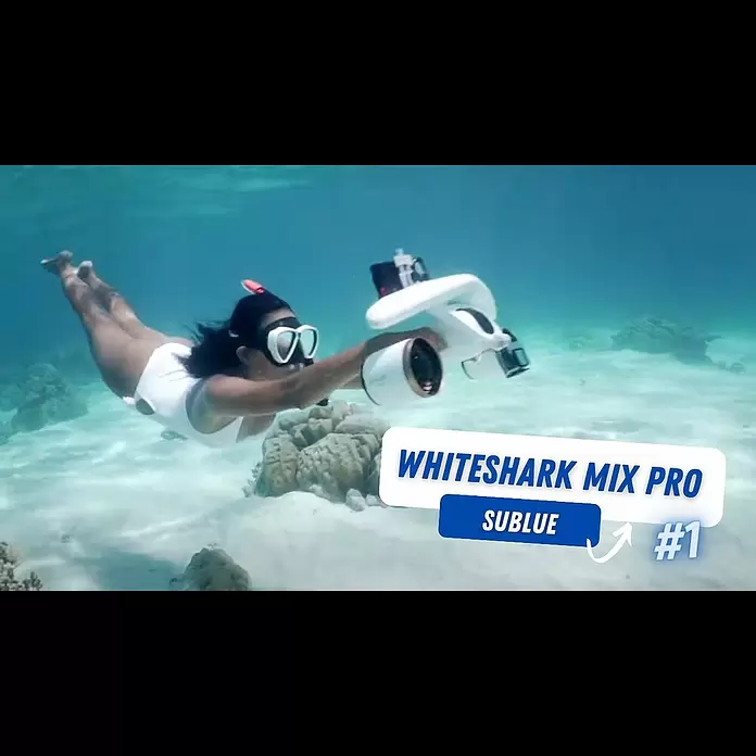 Sublue Tauchscooter White Shark - L x B x H: 465 x 230 x 230 mm - Sublue WhiteShark Mix Pro