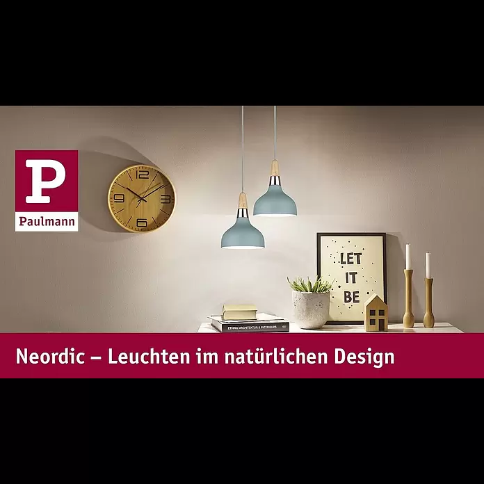Paulmann Neordic Pendelleuchte Embla - Höhe: 110 cm, Weiß/Gold - Paulmann Licht: Skandinavischer Wohnstil mit LED-Licht