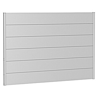 Biohort Sichtschutzelement (B x H: 200 x 135 cm, Stahl, Silber Metallic)