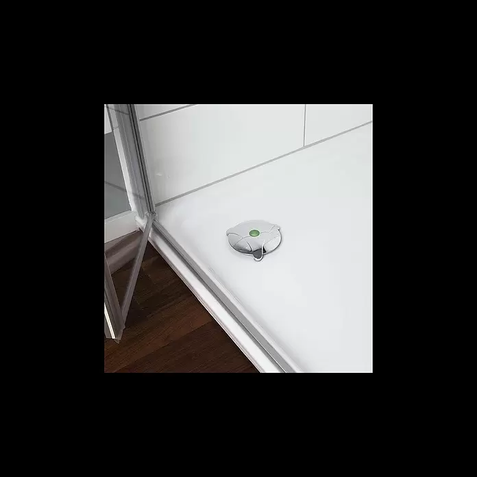 Abfluss-Fee Verschlussstopfen - Mit Duftstein, Einsatzbereich: Dusche - Abfluss-Fee Verschlussstopfen Dusche 5-tlg. in Weiß/Chrom