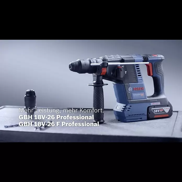 Bosch Professional AMPShare 18V Akku-Kombihammer GBH 18V-26 F18 V, Ohne Akku, 2,6 J, Ohne Koffer - Bosch Akku-Bohrhammer GBH 18V-26 & GBH 18V-26 F Professional