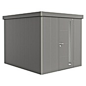 Biohort Neo Gerätehaus 3B (Außenbreite inkl. Dachüberstand: 236 cm, Außentiefe inkl. Dachüberstand: 292 cm, Stahl, Quarzgrau Metallic, Einzeltür) | BAUHAUS