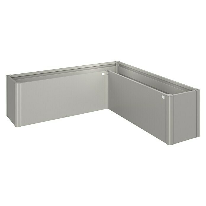 Biohort Belvedere Hochbeet Midi L-Form (201 x 201 x 61 cm, Stahl, Quarzgrau Metallic) | BAUHAUS