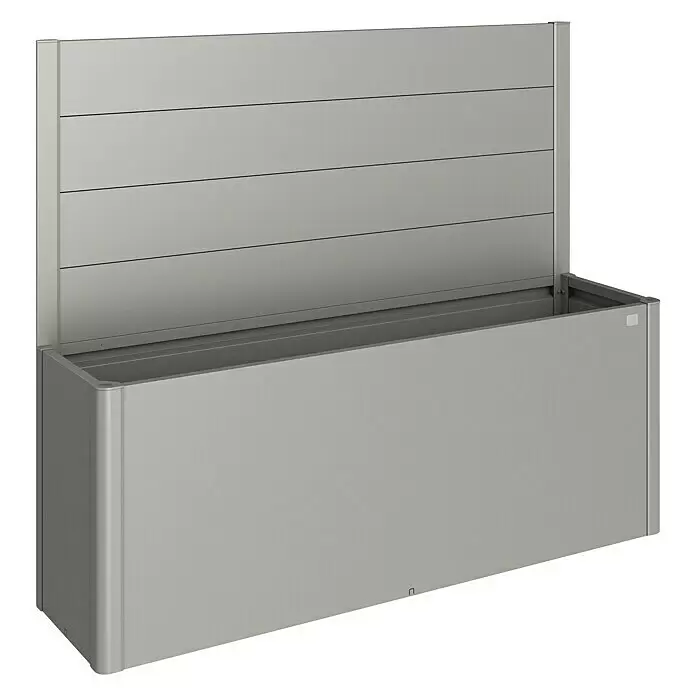 Biohort DaVinci Sichtschutzelement - Passend für: Biohort DaVinci Pflanzkasten Gr. 200, Quarzgrau Metallic - Rechteckiger Pflanzkübel aus grauem Metall mit hoher Rückwand für Pflanzen oder als Sichtschutz.