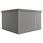 Biohort Neo Gerätehaus 4D (Außenbreite inkl. Dachüberstand: 348 cm, Außentiefe inkl. Dachüberstand: 348 cm, Stahl, Quarzgrau-Metallic, Einzeltür) | BAUHAUS