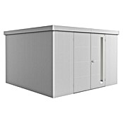 Biohort Neo Gerätehaus 4D (Außenbreite inkl. Dachüberstand: 348 cm, Außentiefe inkl. Dachüberstand: 348 cm, Stahl, Silber-Metallic, Doppeltür) | BAUHAUS