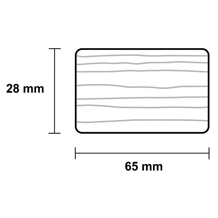 Bankleiste (90 x 2,8 x 6,5 cm, Espe) | BAUHAUS