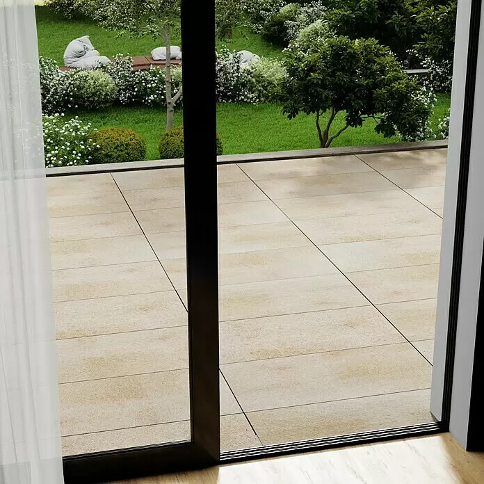 Marazzi Terrassenfliese Esterno 20T Jerusalem Avori50 x 100 x 2 cm, Hellbeige, Matt